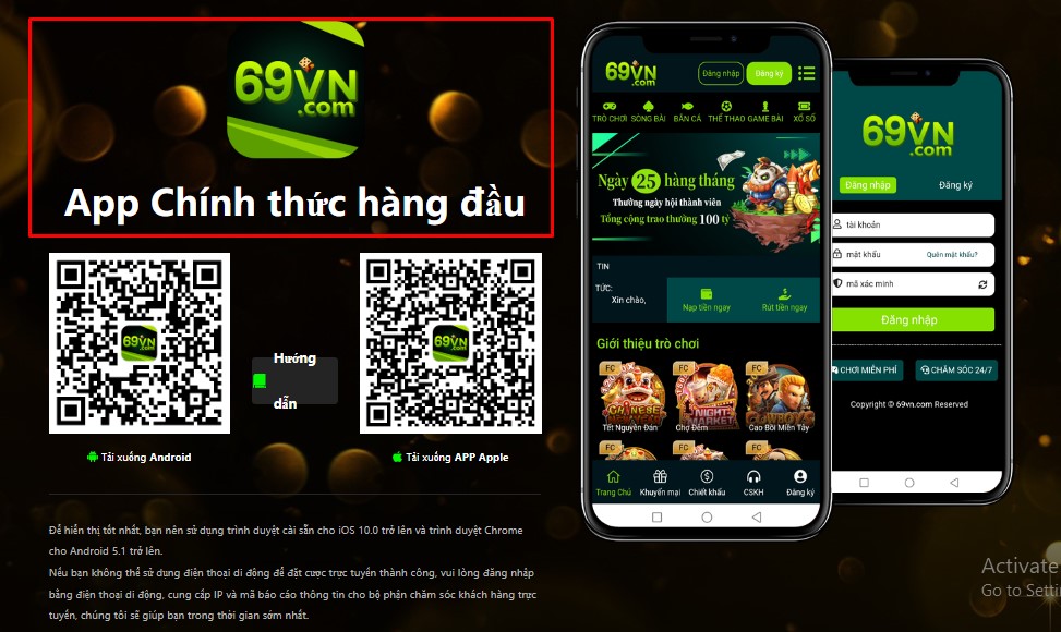 Tải App 69vn - Thế Giới Game Đẳng Cấp Trong Tầm Tay